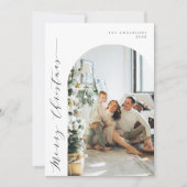 Eenvoudig minimalistisch script Merry Christmas Ph Feestdagenkaart (Voorkant)