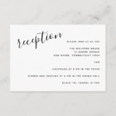 Eenvoudig minimalistisch script Moderne bruiloft r Informatiekaartje (Voorkant)