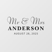 Eenvoudig minimalistisch script Mr. en Mrs Wedding
