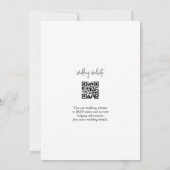 Eenvoudig, minimalistisch script - QR-code - BW We Kaart (Achterkant)
