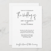 Eenvoudig, minimalistisch script - QR-code - BW We Kaart (Voorkant / Achterkant)