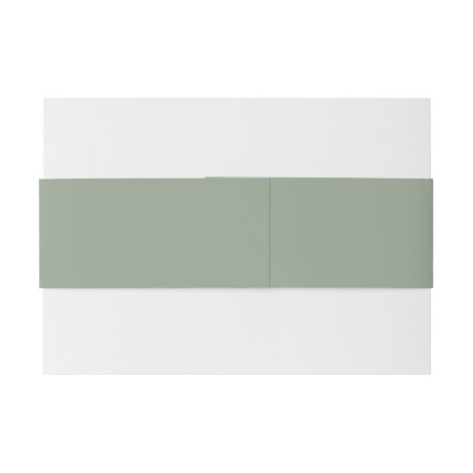 Eenvoudig minimalistisch Script Sage Green Wedding Uitnodigingen Wikkel (Achterkant Voorbeeld)