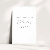 Eenvoudig minimalistisch script schrijven Maanden  Kalender