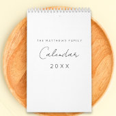 Eenvoudig minimalistisch script schrijven Maanden  Kalender