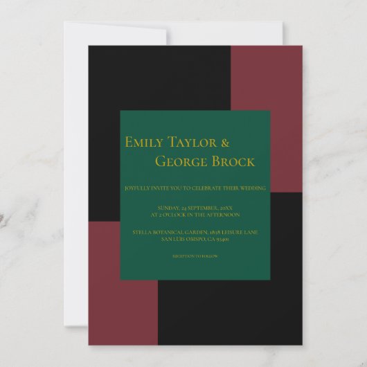 Eenvoudig minimalistisch script stijlvolle moderne kaart (Voorkant)