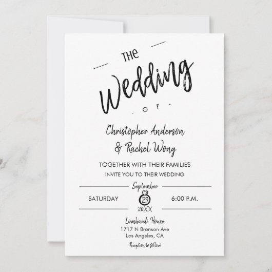 Eenvoudig minimalistisch script voor de verbinding kaart (Voorkant)