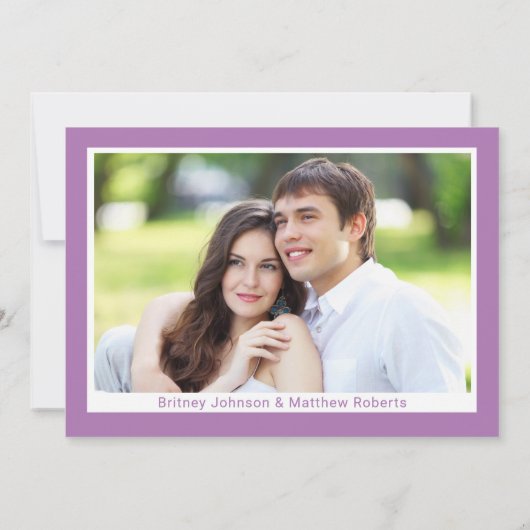 Eenvoudig minimalistisch script voor fotolavender kaart (Achterkant)