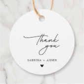 Eenvoudig Minimalistisch Script-Vrijgezellenfeest Bedankjes Labels (Achterkant)