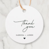 Eenvoudig Minimalistisch Script-Vrijgezellenfeest Bedankjes Labels (Voorkant)