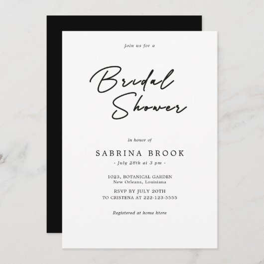 Eenvoudig Minimalistisch Script-Vrijgezellenfeest Kaart (Voorkant / Achterkant)