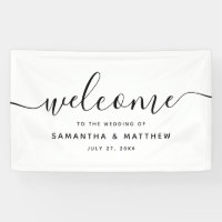 Eenvoudig Minimalistisch Script Welkom op het Huwe