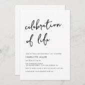 Eenvoudig minimalistisch scriptviering van het lev kaart (Voorkant / Achterkant)