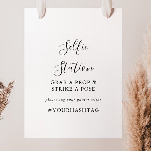 Eenvoudig Minimalistisch Selfie Station Bord Poster