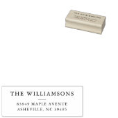 Eenvoudig minimalistisch serif familienaam retoura rubberstempel (Gestempeld)