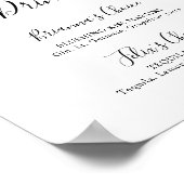 Eenvoudig Minimalistisch Signature Dranken Bord Poster (Hoek)