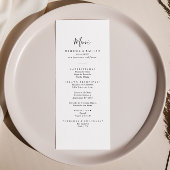 Eenvoudig minimalistisch Spaans diner Menu