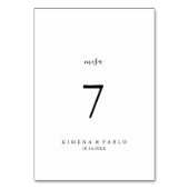 Eenvoudig minimalistisch Spaans huwelijk van Mesa Kaart (Achterkant)