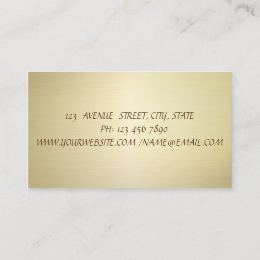 Eenvoudig, minimalistisch, stijlvol, elegant, Faux Visitekaartje (Achterkant)