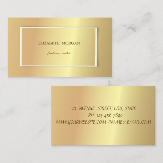 Eenvoudig, minimalistisch, stijlvol, elegant visitekaartje (Voorkant / Achterkant)