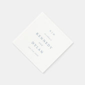 Eenvoudig minimalistisch stoffig blauw bruiloft mo servet (Hoek)