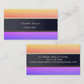 Eenvoudig minimalistisch, strepe, lederen blik visitekaartje (Voorkant / Achterkant)