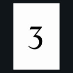 Eenvoudig minimalistisch tabelnummer kaart<br><div class="desc">© Gorjo Design. Gemaakt voor je via het Zazzle platform. // Hulp nodig bij het aanpassen van uw ontwerp? Heb je andere ideeën? Je kunt me direct aanraken (Zoe).</div>