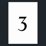 Eenvoudig minimalistisch tabelnummer kaart<br><div class="desc">© Gorjo Design. Gemaakt voor je via het Zazzle platform. // Hulp nodig bij het aanpassen van uw ontwerp? Heb je andere ideeën? Je kunt me direct aanraken (Zoe).</div>