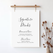 Eenvoudig minimalistisch teken Drinken Poster