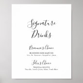 Eenvoudig minimalistisch teken Drinken Poster (Voorkant)