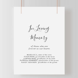 Eenvoudig Minimalistisch Teken ter Herinnering Poster