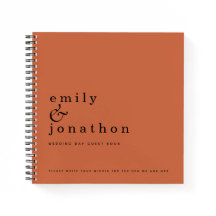 Eenvoudig minimalistisch terracotta Wedding Guest 