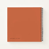 Eenvoudig minimalistisch terracotta Wedding Guest  Notitieboek (Achterkant)