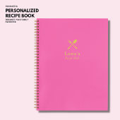 Eenvoudig Minimalistisch Trendy Hot Pink en Gold R Notitieboek