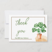 Eenvoudig minimalistisch tropisch Plant Bedankkaart (Voorkant)