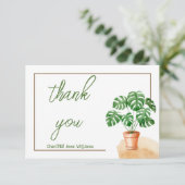 Eenvoudig minimalistisch tropisch Plant Bedankkaart (Staand voorkant)