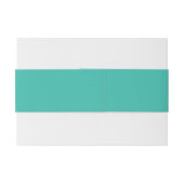 Eenvoudig Minimalistisch Turquoise Teal Monogram Uitnodigingen Wikkel (Achterkant Voorbeeld)