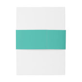 Eenvoudig Minimalistisch Turquoise Teal Monogram Uitnodigingen Wikkel (Achterkant Voorbeeld)