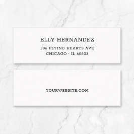 Eenvoudig minimalistisch typemachine 11 mini-Visit Mini Visitekaartje