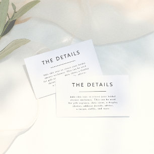 Eenvoudig minimalistisch typografie Vrijgezellenfe Informatiekaartje