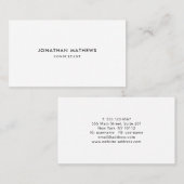 Eenvoudig minimalistisch universeel zwart wit visitekaartje (Voorkant / Achterkant)