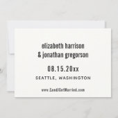 Eenvoudig Minimalistisch Verblijf dat de Datum bew Save The Date (Achterkant)