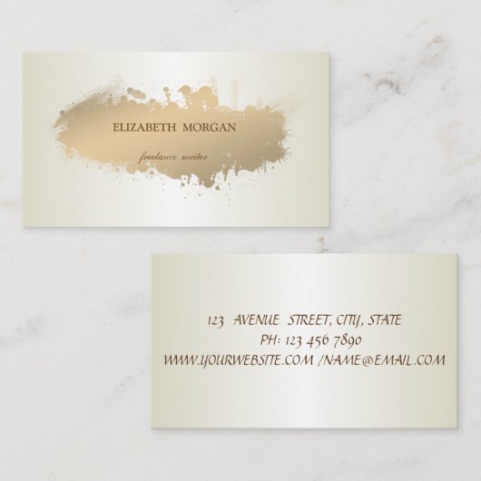 Eenvoudig, minimalistisch, verflijn visitekaartje (Voorkant / Achterkant)