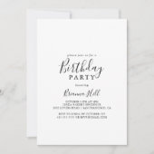 Eenvoudig minimalistisch verjaardagsfeestje kaart (Voorkant)