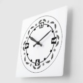 Eenvoudig, minimalistisch vierkante klok (Hoek)