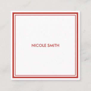 Eenvoudig minimalistisch vierkante visitekaartje