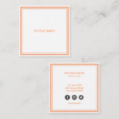 Eenvoudig minimalistisch vierkante visitekaartje (Voorkant / Achterkant)