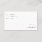 Eenvoudig minimalistisch visitekaartje (Achterkant)