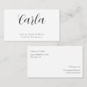 Eenvoudig minimalistisch visitekaartje (Voorkant / Achterkant)