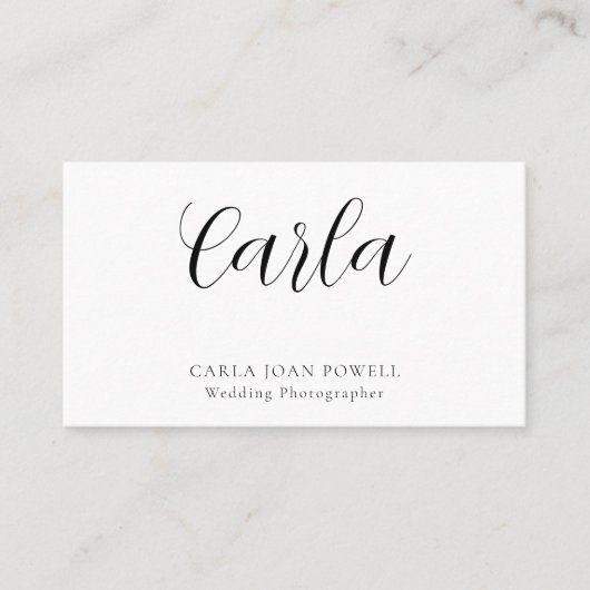 Eenvoudig minimalistisch visitekaartje (Voorkant)