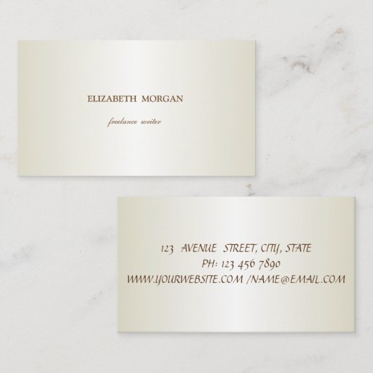 Eenvoudig, minimalistisch visitekaartje (Voorkant / Achterkant)